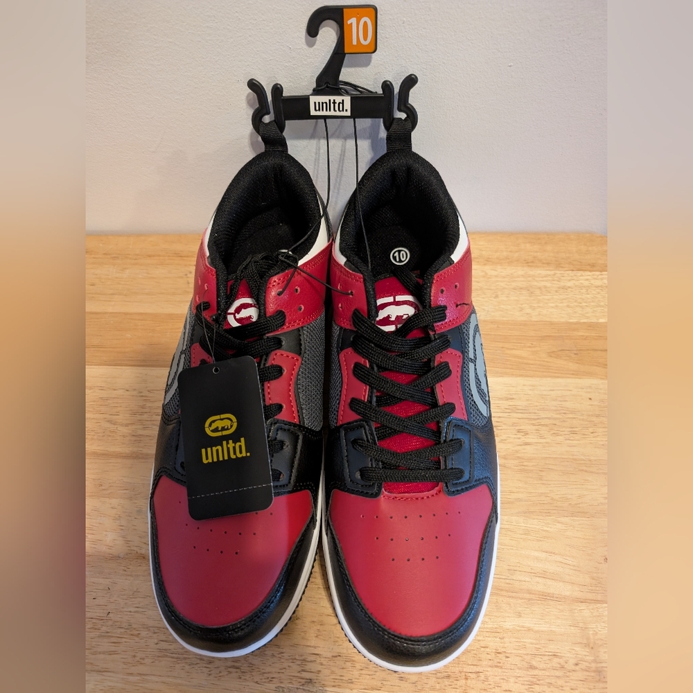 Men's Red and Black Sneakers Ekco Unltd Brand New With Tag